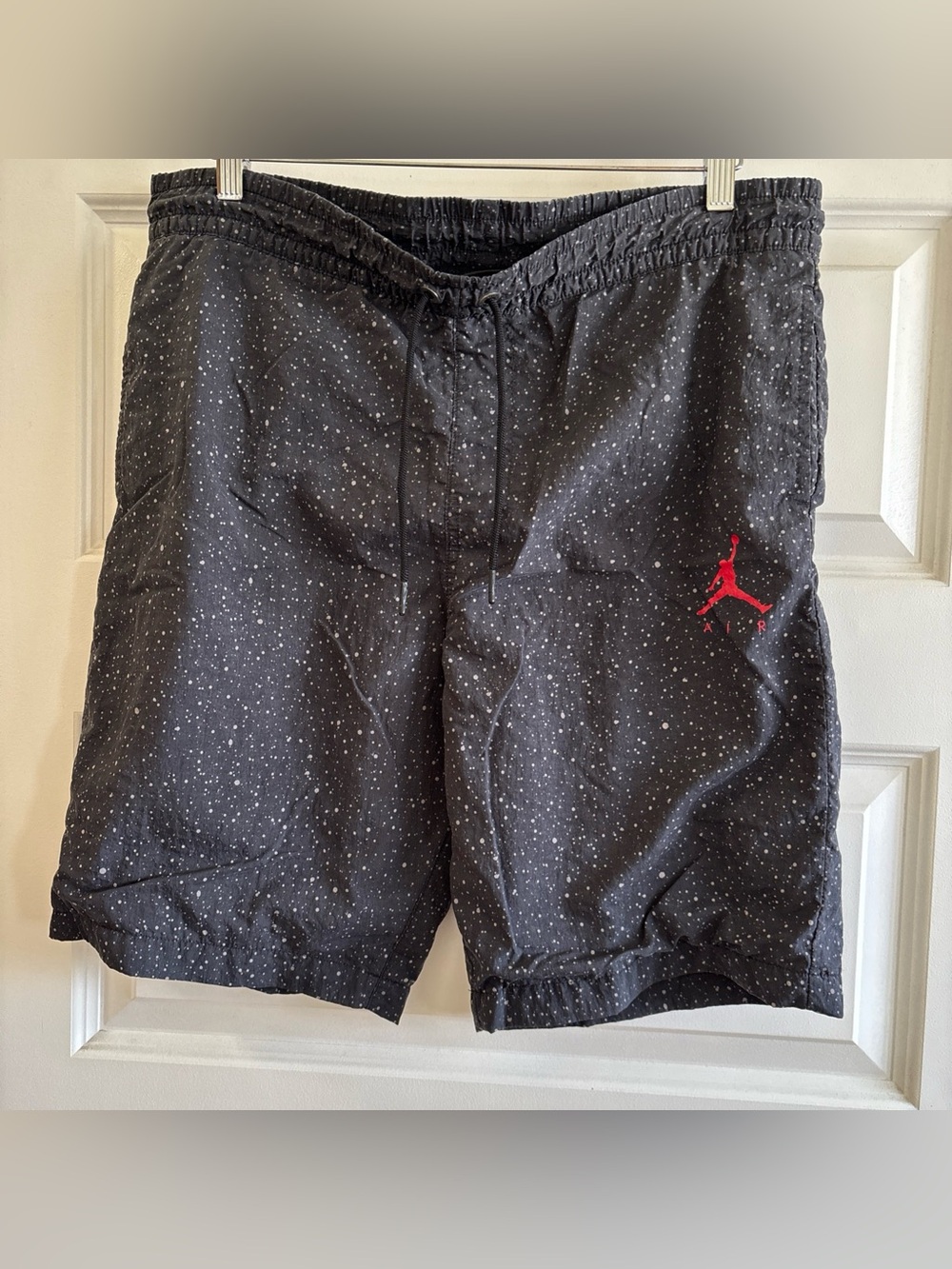 Men Small Nike Air Jordan Jumpman Black Speckled Cement Poolside Swim Shorts